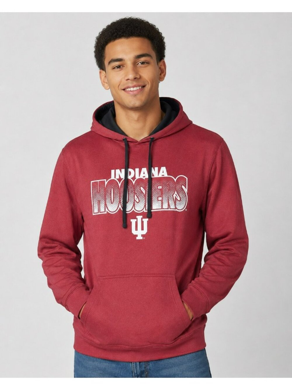 INDIANA HOOSIERS IU PRO EDGE HOODIE MEN’S M RED NCAA PULLOVER SWEATSHIRT